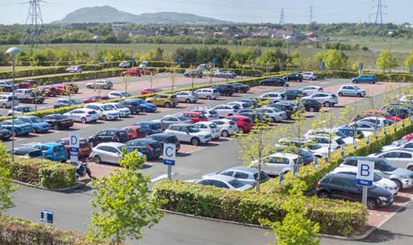 Queen Margaret University campus car park