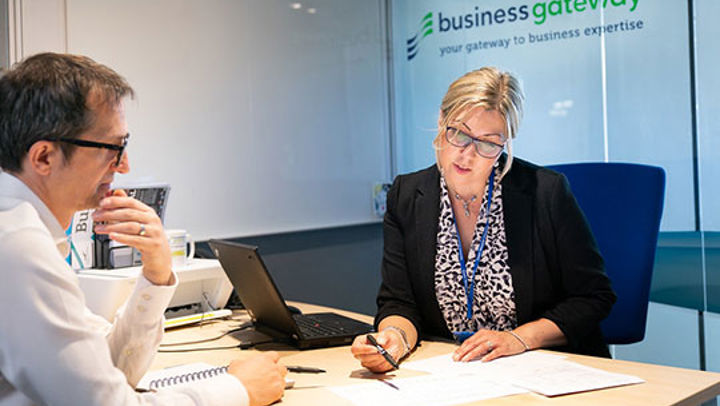 Business Gateway Advisor assisting client