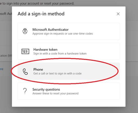 A screenshot of the Microsoft account platform indicating the option to add a phone number for verification purposes for multi-factor authentication.