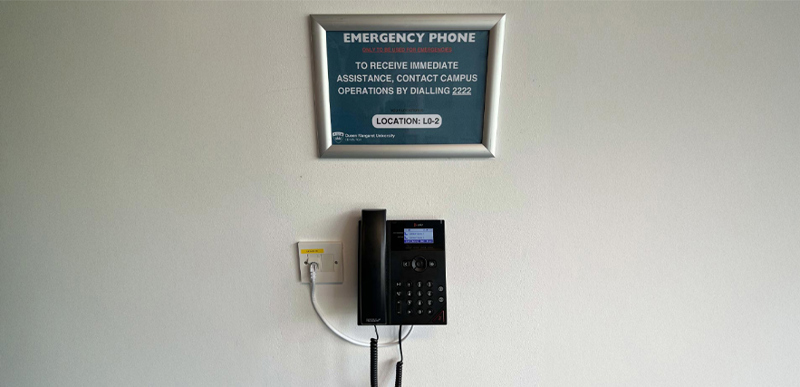 One of the emergency phone systems available on campus.