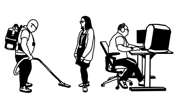 Graphic representing QMU staff