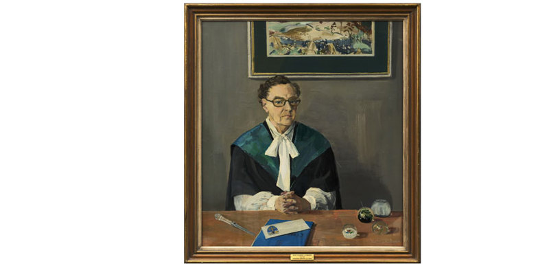 This is a portrait of Claudine L. Morgan, who was the principal of Queen Margaret College from 1971-1984.