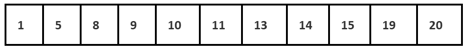 This tables says numbers 1, 5, 8, 9, 10, 11, 13, 14, 15 19 and 20.