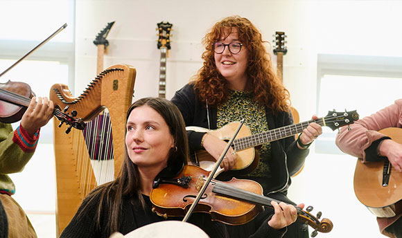 Musical Therapy students performing as a group
