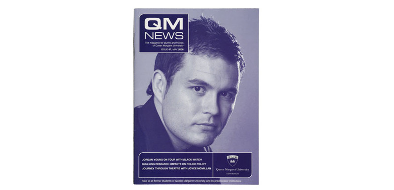 Actor Jordan Young appears on a 2008 QM Magazine Cover