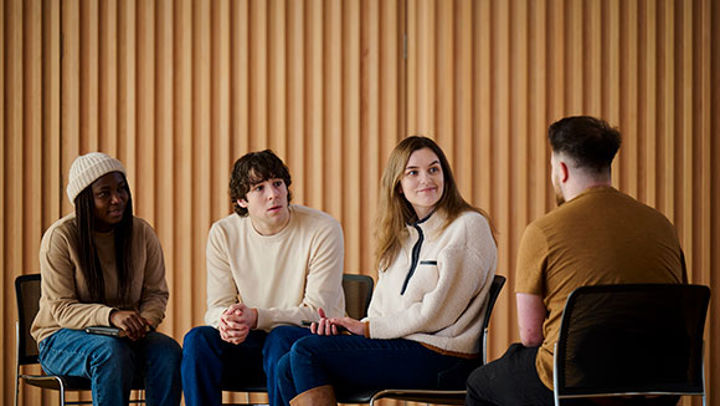 Group of people chatting 