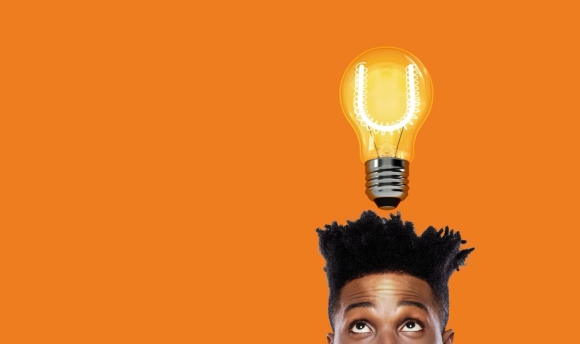 Image of man with lightbulb over his head