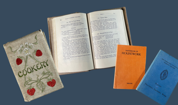 Collection of old cookery books