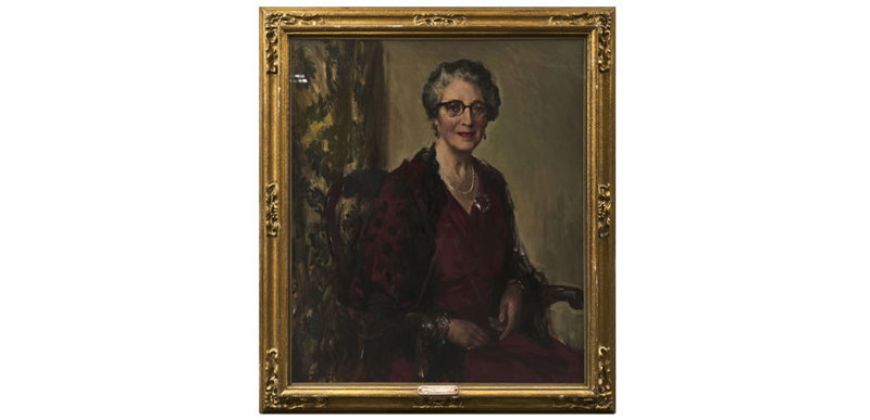 This is a portrait of Persis Louisa Wingfield, who was the third principal of Edinburgh College of Domestic Science.