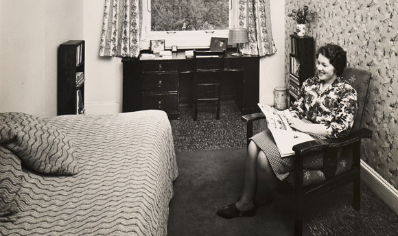 This photo from the 1969-70 prospectus detailing one of the bedrooms at the Melvin House student residence.